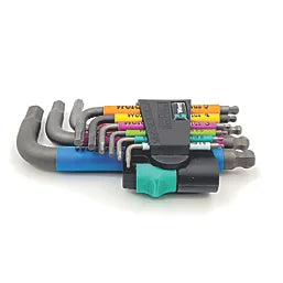 Stubby Wera 950/9 SPKS BlackLaser Metric Hex Plus & Ball End Multicolour